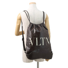 将图像加载到图库查看器中,Valentino Garavani VLTN Logo Backpack Brown Leather