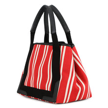 Load image into Gallery viewer, BALENCIAGA Navy Kabas Red339933 Canvas Leather Size Small