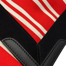 Load image into Gallery viewer, BALENCIAGA Navy Kabas Red339933 Canvas Leather Size Small