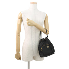 Load image into Gallery viewer, PRADA Duet Bucket Re-Nylon Black1BH038 Nylon