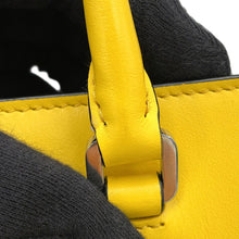 将图像加载到图库查看器中,PRADA Triangle Logo 2WAY Handbag Yellow1BA333 Leather