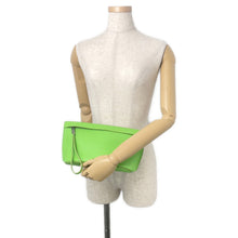Load image into Gallery viewer, Ferragamo Logo Clutch Bag Light Green241390 Leather