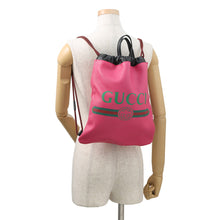 将图像加载到图库查看器中,GUCCI Drawstring Backpack Pink523586 Leather