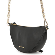 将图像加载到图库查看器中,JIMMY CHOO Logo ChainShoulder Bag Black Leather
