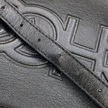 将图像加载到图库查看器中,JIMMY CHOO Logo ChainShoulder Bag Black Leather