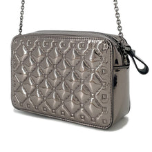 将图像加载到图库查看器中,Valentino Garavani Rock Studded Embossed ChainShoulder Bag GunMetalicQW0P0R59IIZ Patent Leather