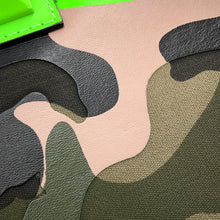 Load image into Gallery viewer, Valentino Garavani Glam Rock Camouflage Chainshoulder Bag Neon Green/Khaki Canvas Leather
