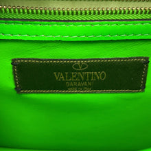 Load image into Gallery viewer, Valentino Garavani Glam Rock Camouflage Chainshoulder Bag Neon Green/Khaki Canvas Leather