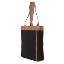 将图像加载到图库查看器中,BURBERRY Logo Tote Bag Black/Brown8093453 Canvas Leather