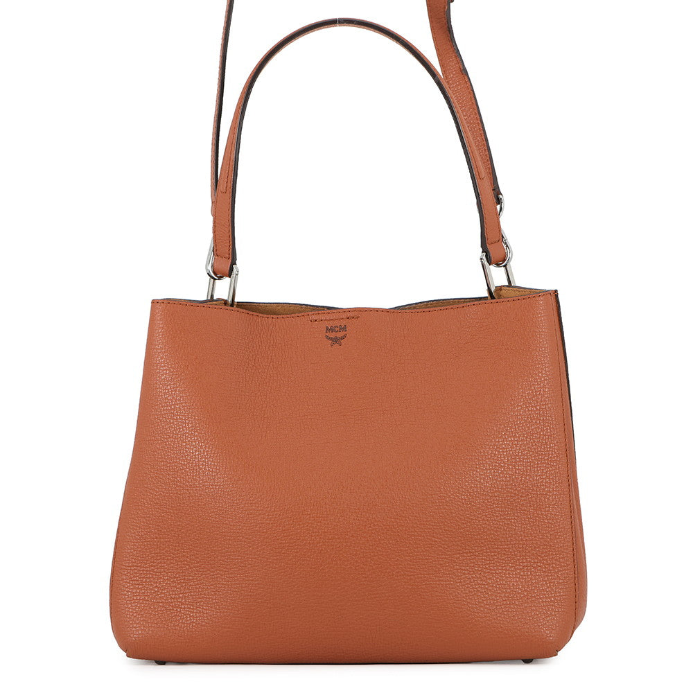 MCM Logo 2WAY Shoulder Bag BrownMWH6ASR01NE001 Leather– GALLERY