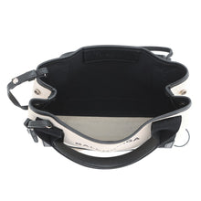 Load image into Gallery viewer, BALENCIAGA Navy Kabas Black/White390346 Canvas Leather Size XS