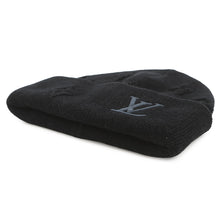 Load image into Gallery viewer, LOUIS VUITTON LV Crush Monogram Beanie Size S NoirM96194 Cotton97% Nylon2% Polyurethane1%