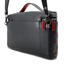 Load image into Gallery viewer, Christian Louboutin Punching Logo 2-Way Shoulder Bag Black/Red Leather
