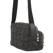 将图像加载到图库查看器中,LOEWE Repeat Anagram Camera Bag Pochette Shoulder Bag Charcoal Grey/BlackB604Z80X01 Canvas Size Mini