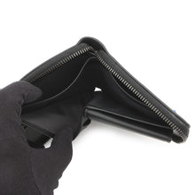 Load image into Gallery viewer, JIMMY CHOO LAWRENCE Star Studded Round Zip Bi-Fold Wallet SilverLAWRENCEAHQ Leather