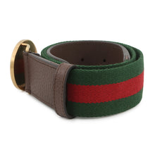 将图像加载到图库查看器中,GUCCI Cherie Line Belt Adidas Collaboration Size 90/36 Red/Green/Brown702259 Canvas Leather