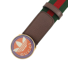 将图像加载到图库查看器中,GUCCI Cherie Line Belt Adidas Collaboration Size 90/36 Red/Green/Brown702259 Canvas Leather