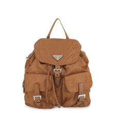 将图像加载到图库查看器中,PRADA Medium Re-Nylon Backpack with Pouch Brandy1BZ811 Nylon Leather