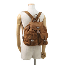将图像加载到图库查看器中,PRADA Medium Re-Nylon Backpack with Pouch Brandy1BZ811 Nylon Leather