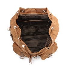 将图像加载到图库查看器中,PRADA Medium Re-Nylon Backpack with Pouch Brandy1BZ811 Nylon Leather