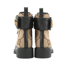 Load image into Gallery viewer, GUCCI Double G EncreBoots Beige/Black678984 GG Canvas Leather Size 34 1/2