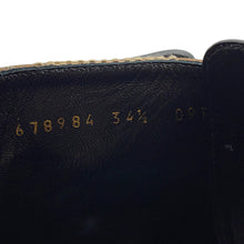 将图像加载到图库查看器中,GUCCI Double G EncreBoots Beige/Black678984 GG Canvas Leather Size 34 1/2