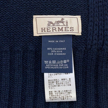 将图像加载到图库查看器中,HERMES Quarter Bash Scarf Fall/Winter 2023 Marine Cashmere80% Silk20%