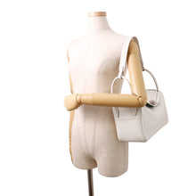 将图像加载到图库查看器中,HERMES Lindy Gris Pale/Vert Vertigo Swift Leather Size 26