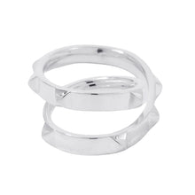 Load image into Gallery viewer, HERMES Crew de H Double Finger Ring Size 53/#13H125631B SV925