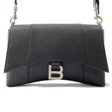 Load image into Gallery viewer, BALENCIAGA Downtown Shoulder Bag Black736472 Leather Size XS