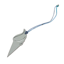 将图像加载到图库查看器中,HERMES Petit H Bag Charm Soft Cream Gris Mouette/Blue Navy Epsom Togo Leather