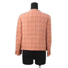 将图像加载到图库查看器中,CHANEL Collarless Jacket Size 40 OrangeP77694 Wool 58% Alpaca 23% Polyamide 13% Paper 6%