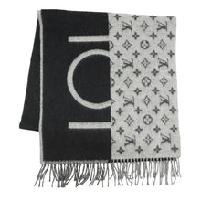 Load image into Gallery viewer, LOUIS VUITTON Scarf・LV Split NoirM70924 Cashmere100%