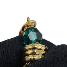 将图像加载到图库查看器中,Chloe POMPOMS Belt Vintage Gold/GreenCHC25SC089CH59DCTU Gold Plated Crystal Glass