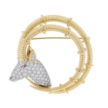 将图像加载到图库查看器中,TIFFANY&Co. Ibex Brooch Jean Schlumberger60022750 K18YG Pt950