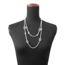 将图像加载到图库查看器中,HERMES Chaine d'Ancre Farandole Necklace Size 120 SV925