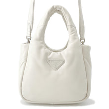 Load image into Gallery viewer, PRADA Nappa Triangle Handbag White1BA359 Soft Nappa Leather