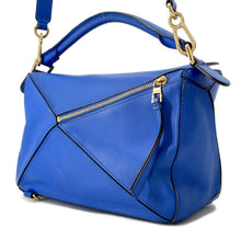 Load image into Gallery viewer, LOEWE Puzzle bag Blue Leather Size Medium