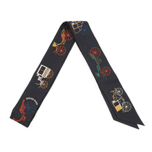 将图像加载到图库查看器中,HERMES Twilly Long Twilly Long "A to Berlin" Autumn/Winter 2025 Blue・Noir/Multicolor Silk100%