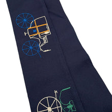 将图像加载到图库查看器中,HERMES Twilly Long Twilly Long "A to Berlin" Autumn/Winter 2025 Blue・Noir/Multicolor Silk100%