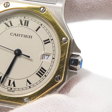 将图像加载到图库查看器中,CARTIER Santos Octagon LM W30mm Stainless Steel K18YG Ivory Dial187902