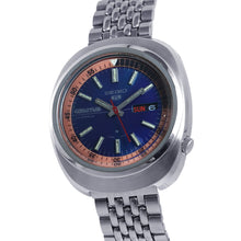 将图像加载到图库查看器中,SEIKO 5Sports Day-Date W40mm Stainless Steel Navy Dial5126-6010
