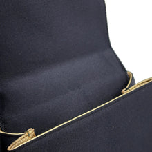 Load image into Gallery viewer, CHANEL Camellia Chain Party Bag Black Satin