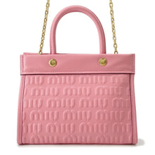 Load image into Gallery viewer, MIUMIU Logo embossed 2-way handbag Pink5BA243 Leather