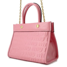 Load image into Gallery viewer, MIUMIU Logo embossed 2-way handbag Pink5BA243 Leather