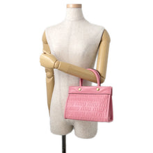 Load image into Gallery viewer, MIUMIU Logo embossed 2-way handbag Pink5BA243 Leather