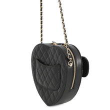 Load image into Gallery viewer, CHANEL Matelasse Heart Shape Bag BlackAS3191 Lambskin Size Large