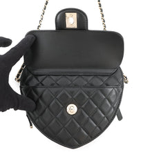 Load image into Gallery viewer, CHANEL Matelasse Heart Shape Bag BlackAS3191 Lambskin Size Large