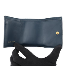 将图像加载到图库查看器中,SAINT LAURENT PARIS Tiny Monogram Compact Wallet Navy505118 Leather