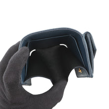 将图像加载到图库查看器中,SAINT LAURENT PARIS Tiny Monogram Compact Wallet Navy505118 Leather